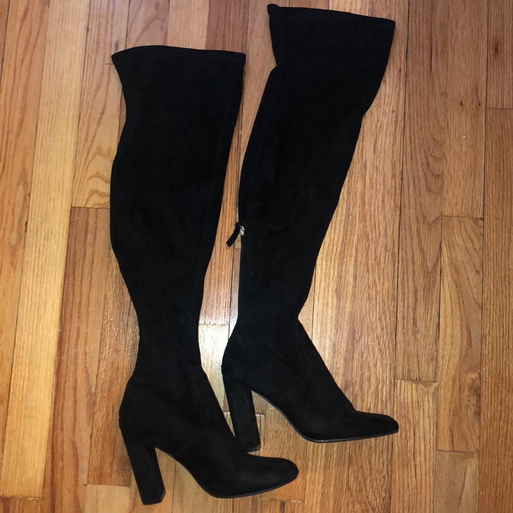 Over the knee black boots